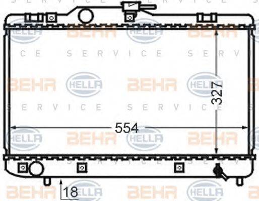 TOYOTA 1640011380 Радіатор, охолодження двигуна