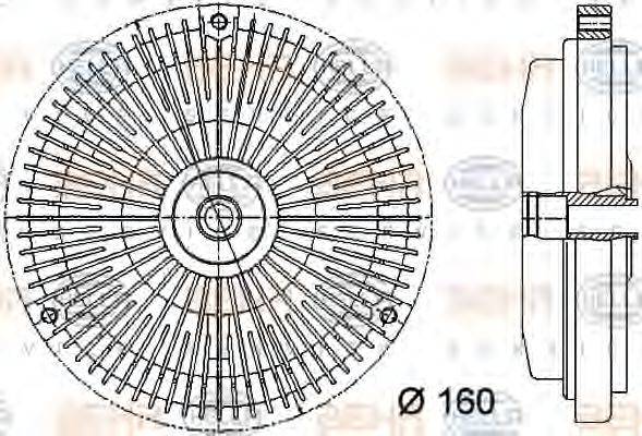 MERCEDES-BENZ A 104 200 01 22 Зчеплення, вентилятор радіатора