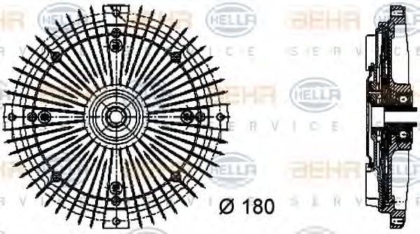 MERCEDES-BENZ A 602 200 01 22 Зчеплення, вентилятор радіатора