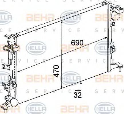 RENAULT 21 41 000 07R Радіатор, охолодження двигуна