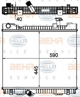 RENAULT 7485130190 Радіатор, охолодження двигуна