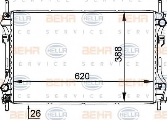 FORD YC1H8005BE Радіатор, охолодження двигуна