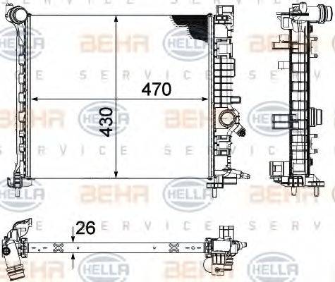 VAUXHALL 13283247 Радіатор, охолодження двигуна