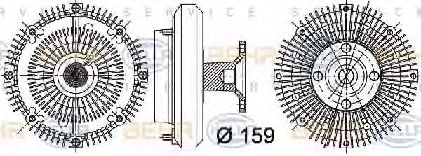 TOYOTA 16210-17070 Зчеплення, вентилятор радіатора