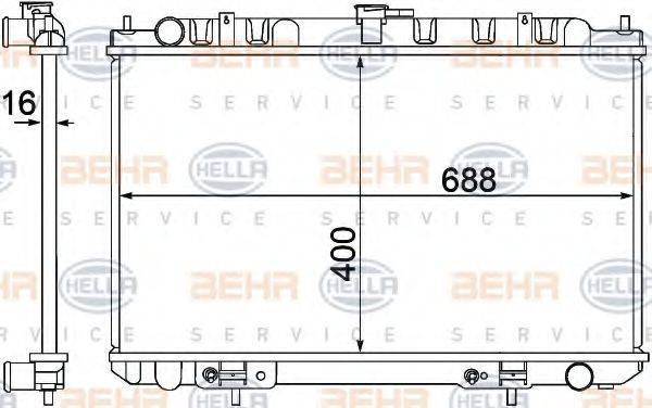 NISSAN 214102Y000 Радіатор, охолодження двигуна