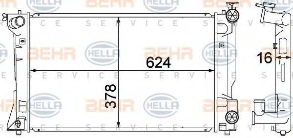 HELLA 8MK376773681 Радіатор, охолодження двигуна