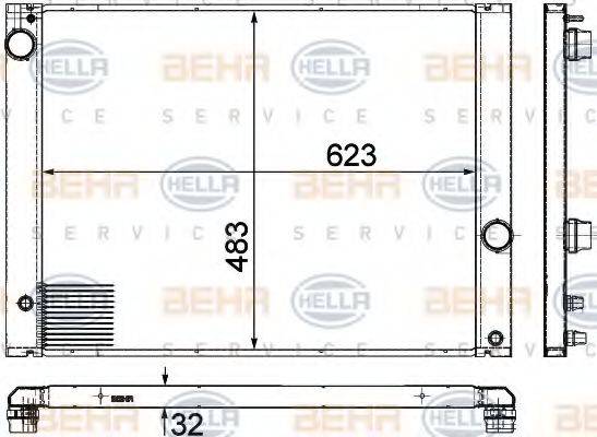 BMW 17 11 7 553 666 Радіатор, охолодження двигуна