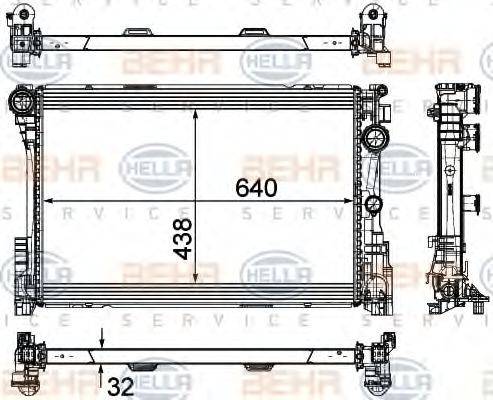 MERCEDES-BENZ A 099 500 62 03 Радіатор, охолодження двигуна