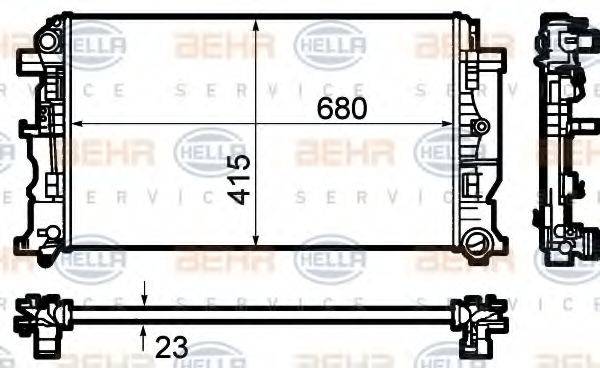 VW 2E0.121.253B Радіатор, охолодження двигуна