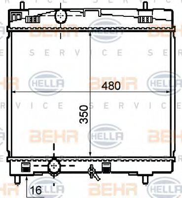 VALEO 735445 Радіатор, охолодження двигуна