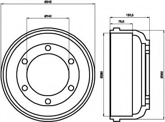 BREMBO 14709910 Гальмівний барабан