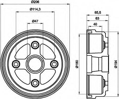 SUZUKI 4351184040 Гальмівний барабан