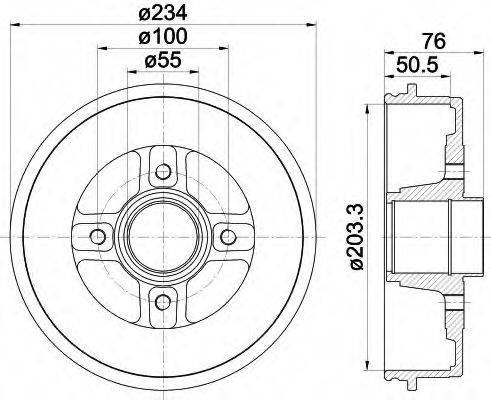 BRAKE ENGINEERING DR962301 Гальмівний барабан