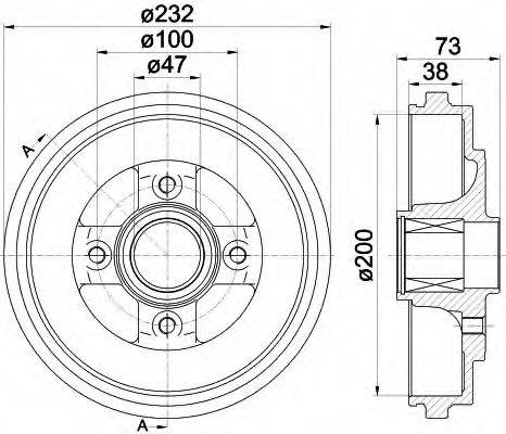 VAUXHALL 9 214 294 Гальмівний барабан