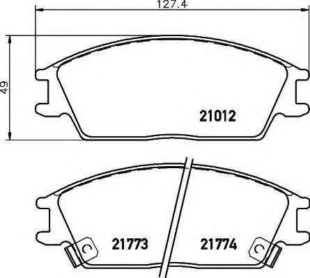 HELLA 8DB355006271 Комплект гальмівних колодок, дискове гальмо