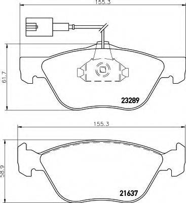 FIAT 71752995 Комплект гальмівних колодок, дискове гальмо