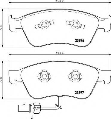 VW 4E0 698 151 A Комплект гальмівних колодок, дискове гальмо