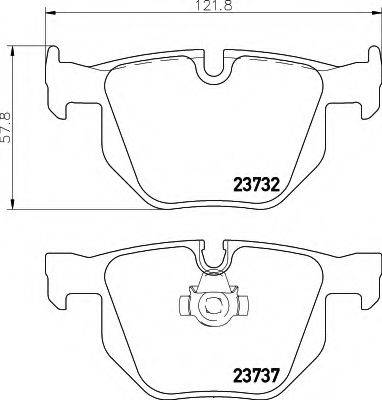 HELLA 8DB355010471 Комплект гальмівних колодок, дискове гальмо