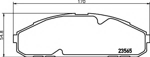 HELLA 8DB355011581 Комплект гальмівних колодок, дискове гальмо