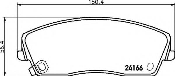 CHRYSLER 05142555AA Комплект гальмівних колодок, дискове гальмо