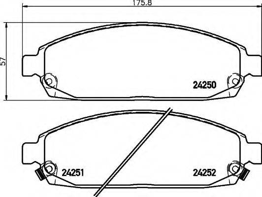 JEEP 05080868AC Комплект гальмівних колодок, дискове гальмо