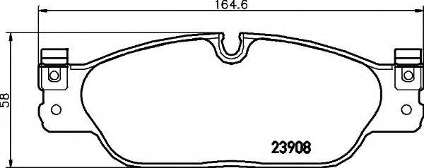 HELLA 8DB355012251 Комплект гальмівних колодок, дискове гальмо