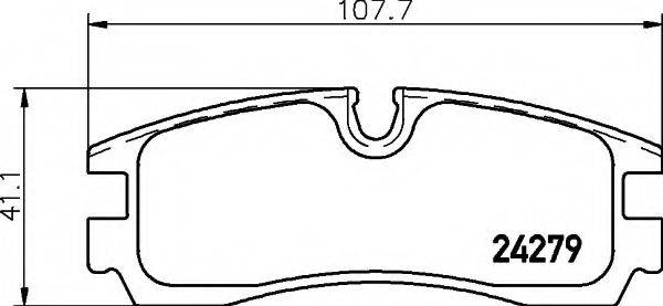 HELLA 8DB355006611 Комплект гальмівних колодок, дискове гальмо