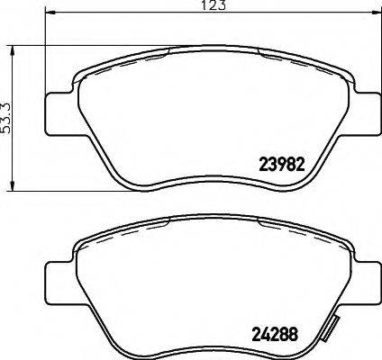 VAUXHALL 93169174 Комплект гальмівних колодок, дискове гальмо