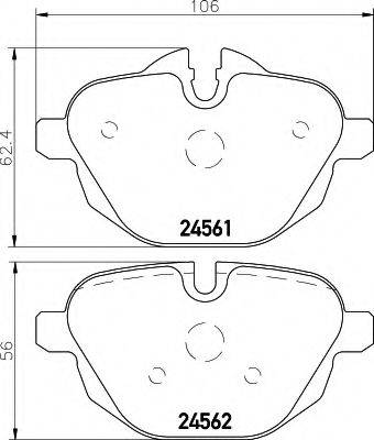 BMW 34216796741 Комплект гальмівних колодок, дискове гальмо