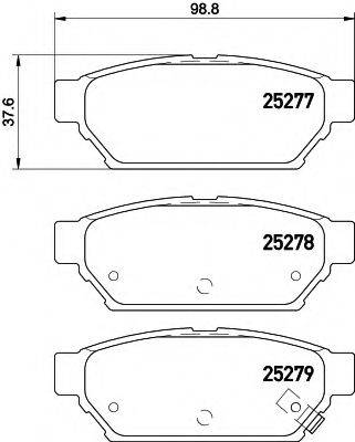 MITSUBISHI MN116770 Комплект гальмівних колодок, дискове гальмо