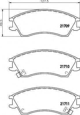 SUBARU 7251-93011 Комплект гальмівних колодок, дискове гальмо