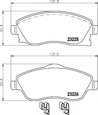 OPEL 93184269 Комплект гальмівних колодок, дискове гальмо