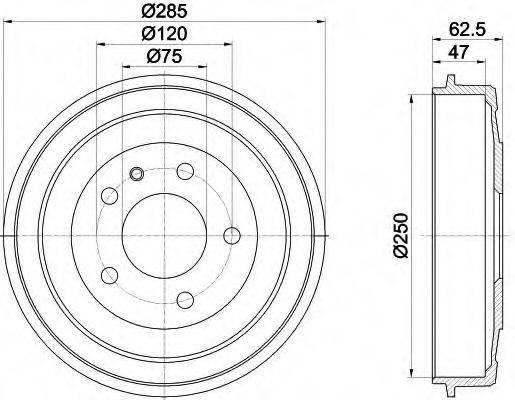 BREMBO 14316510 Гальмівний барабан