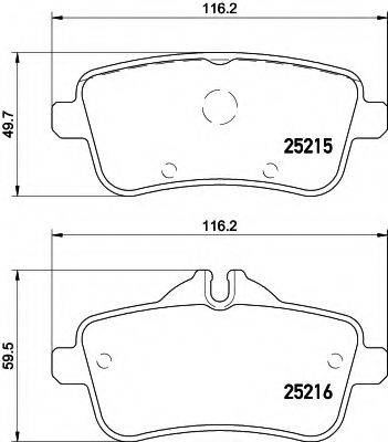 MERCEDES-BENZ A0064203520 Комплект гальмівних колодок, дискове гальмо