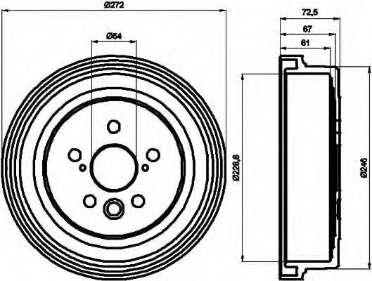 TOYOTA 42431-32030 Гальмівний барабан