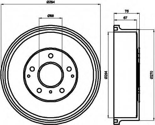 BRAKE ENGINEERING DR962158 Гальмівний барабан