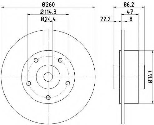 BOSCH 0986479708 гальмівний диск