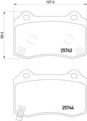 HYUNDAI 583022MA10 Комплект гальмівних колодок, дискове гальмо