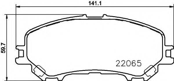 NISSAN D10604EA0A Комплект гальмівних колодок, дискове гальмо