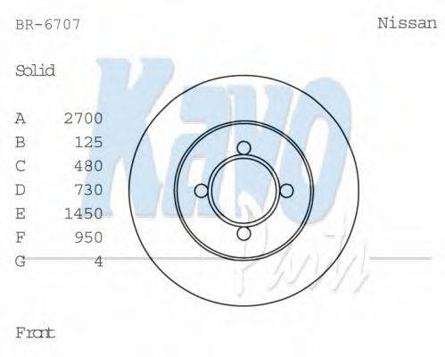 NISSAN 40206U8700 гальмівний диск