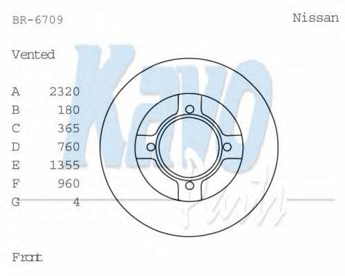 KAVO PARTS BR6709 гальмівний диск