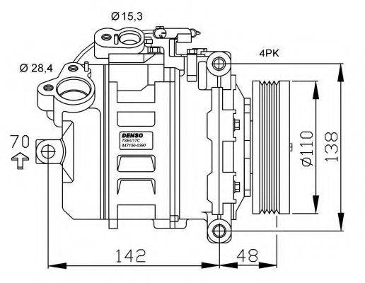 NRF 32534G Компресор, кондиціонер