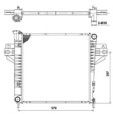 JEEP 52080123AB Радіатор, охолодження двигуна