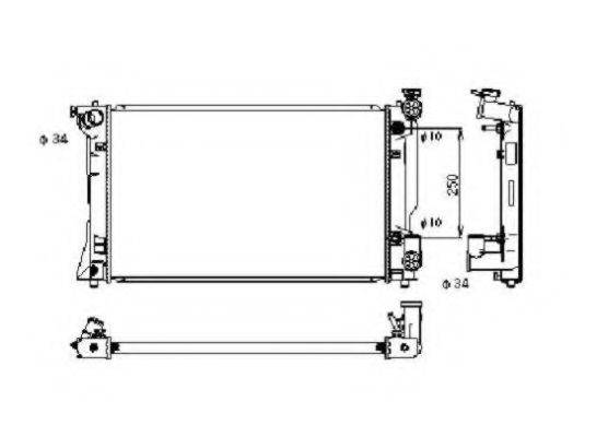 NRF 53395 Радіатор, охолодження двигуна