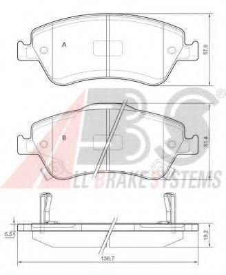 BOSCH 0986BB0887 Комплект гальмівних колодок, дискове гальмо