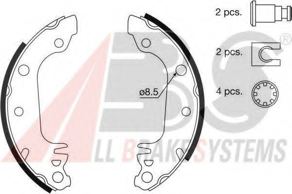A.B.S. 8750 Комплект гальмівних колодок