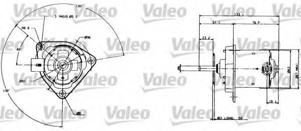 VALEO 698005 Електродвигун, вентилятор радіатора