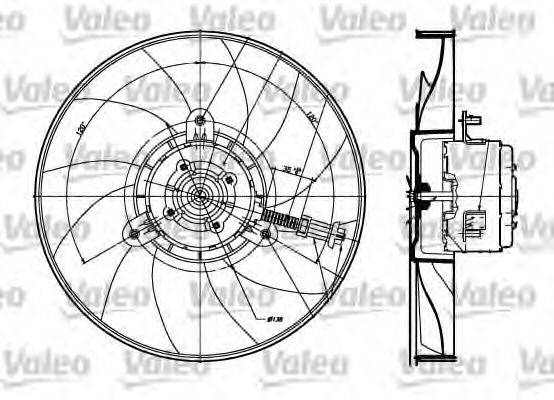 VW 6K0 959 455A Вентилятор, охолодження двигуна