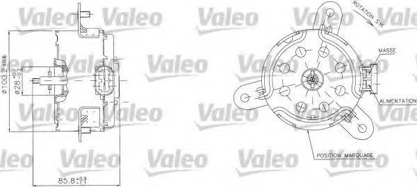 VALEO EM1060 Електродвигун, вентилятор радіатора