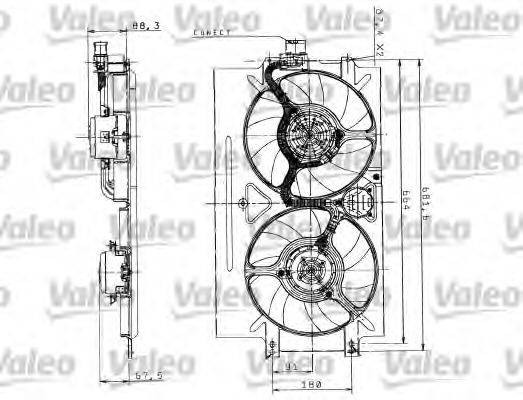 VALEO 698527 Електродвигун, вентилятор радіатора